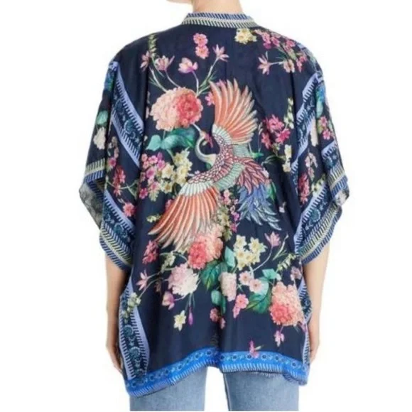 Johnny Was Leia silk HEAVILY EMBROIDERED Kimono NWT (extremely oversized)